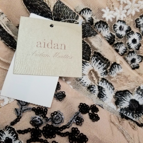 🔥FINAL PRICE🔥NWT AIDAN MATTOX NUDE COCKTAIL DRESS - Picture 13 of 14